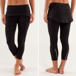 Lululemon Steadfast Crop Skirted Zip Cuff Leggings